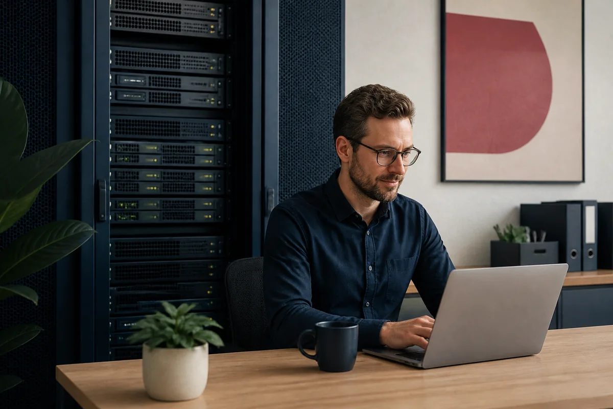A web professional managing reliable hosting and website infrastructure